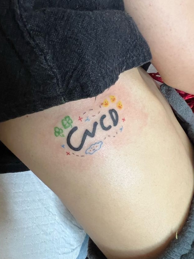 Tattoo artwork minimal fine line Phuket Old Town